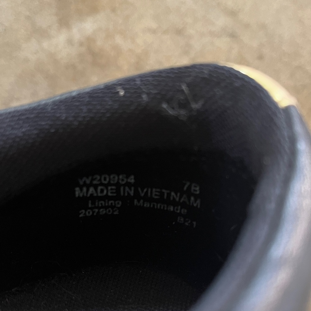 Cole Haan Women’s Black Synthetic Leather Velcro Strap Sneakers with White Sole - Picture 4 of 4